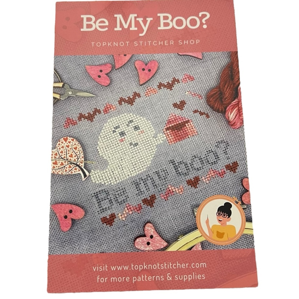 Be My Boo?‎ Topknot Stitcher Cross Stitch Pattern Halloween Sweet 2021 55x46